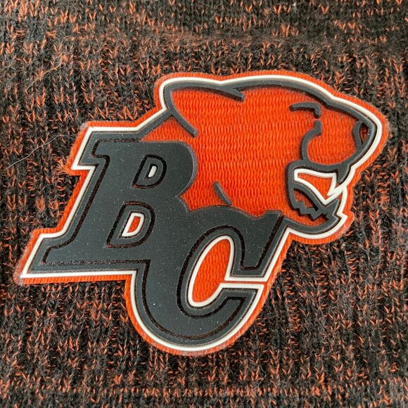 New Era CFL BC Lions Athletic Fleece Lined Knit Acrylic Hat Black & Orange Sz OS - Picture 3 of 8